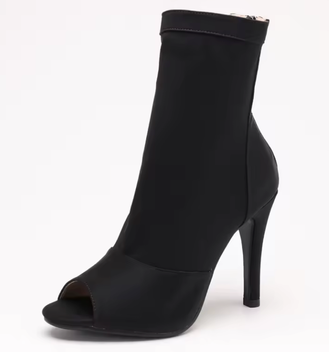 Stretchy Black Dance Heel