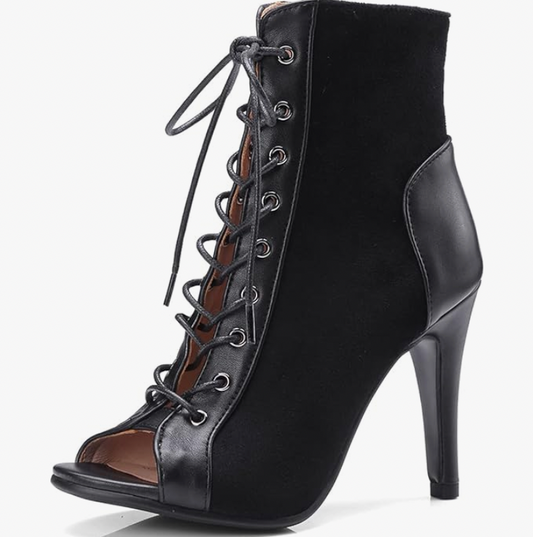 Black Suede Dance Heel